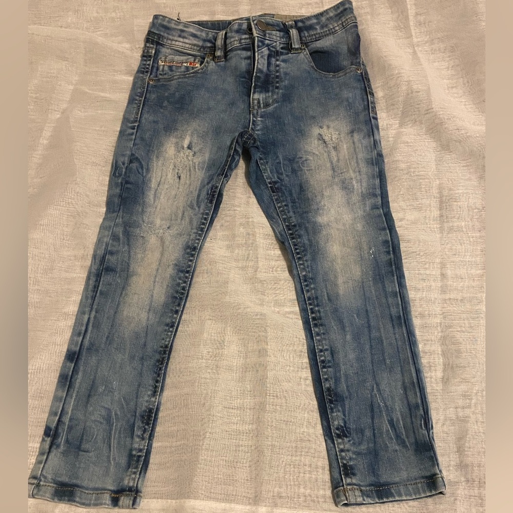 Diesel Kids Blue Distressed Jeans